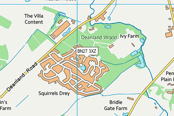 BN27 3XZ map - OS VectorMap District (Ordnance Survey) BN27 3XZ map - OS VectorMap District (Ordnance Survey)