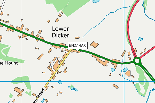 BN27 4AX map - OS VectorMap District (Ordnance Survey) BN27 4AX map - OS VectorMap District (Ordnance Survey)