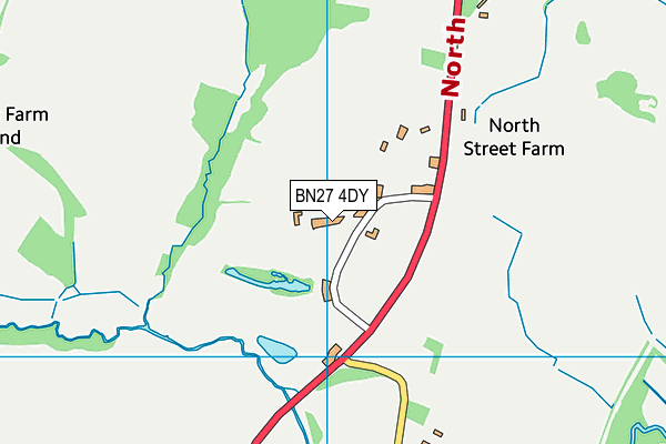 BN27 4DY map - OS VectorMap District (Ordnance Survey) BN27 4DY map - OS VectorMap District (Ordnance Survey)