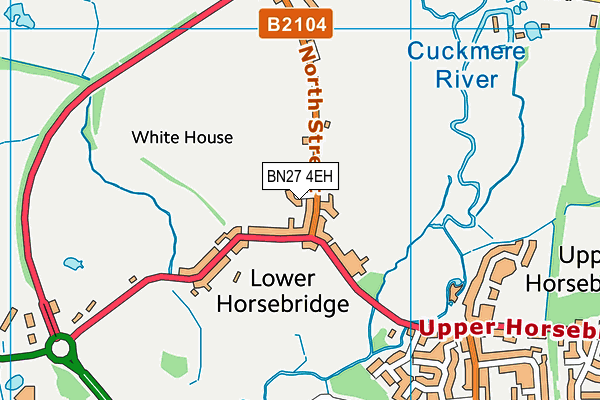 BN27 4EH map - OS VectorMap District (Ordnance Survey) BN27 4EH map - OS VectorMap District (Ordnance Survey)