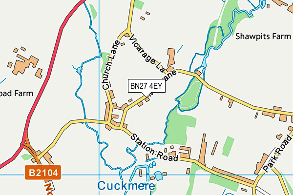 BN27 4EY map - OS VectorMap District (Ordnance Survey)