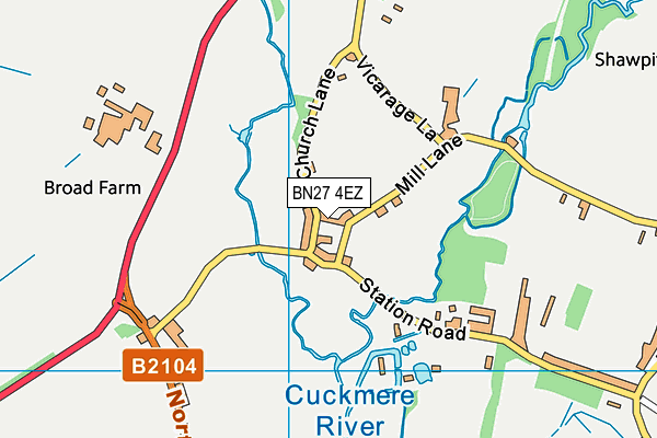 BN27 4EZ map - OS VectorMap District (Ordnance Survey) BN27 4EZ map - OS VectorMap District (Ordnance Survey)