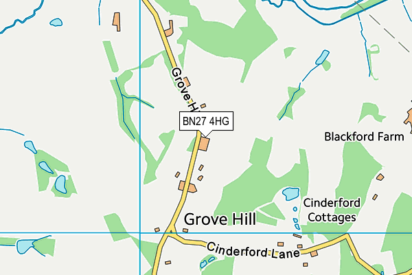 BN27 4HG map - OS VectorMap District (Ordnance Survey) BN27 4HG map - OS VectorMap District (Ordnance Survey)
