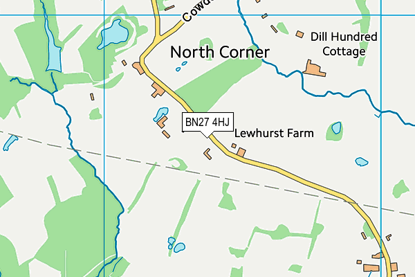 BN27 4HJ map - OS VectorMap District (Ordnance Survey)