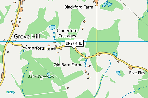BN27 4HL map - OS VectorMap District (Ordnance Survey) BN27 4HL map - OS VectorMap District (Ordnance Survey)