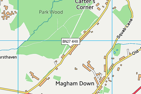 BN27 4HX map - OS VectorMap District (Ordnance Survey)
