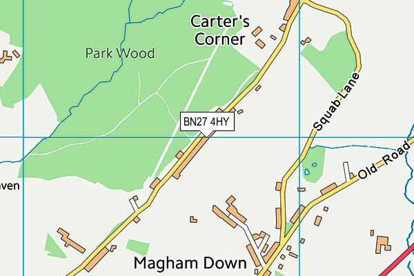BN27 4HY map - OS VectorMap District (Ordnance Survey) BN27 4HY map - OS VectorMap District (Ordnance Survey)