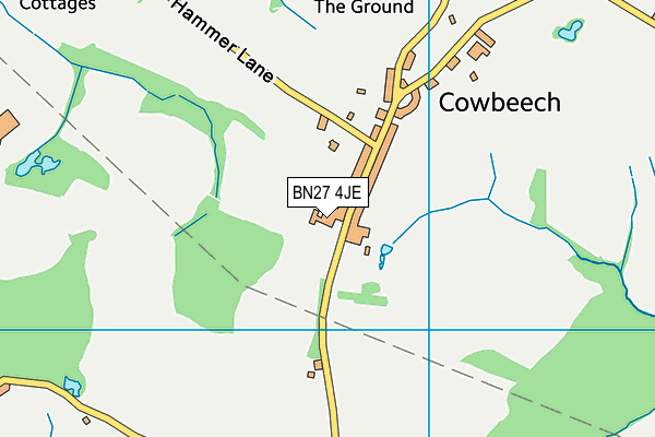 BN27 4JE map - OS VectorMap District (Ordnance Survey) BN27 4JE map - OS VectorMap District (Ordnance Survey)