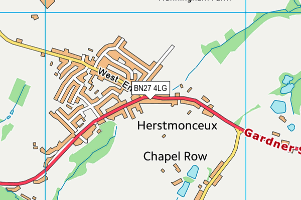BN27 4LG map - OS VectorMap District (Ordnance Survey) BN27 4LG map - OS VectorMap District (Ordnance Survey)