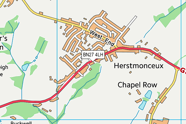 BN27 4LH map - OS VectorMap District (Ordnance Survey)