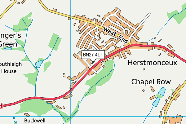 BN27 4LT map - OS VectorMap District (Ordnance Survey) BN27 4LT map - OS VectorMap District (Ordnance Survey)