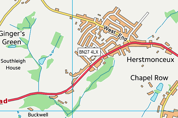 BN27 4LX map - OS VectorMap District (Ordnance Survey)