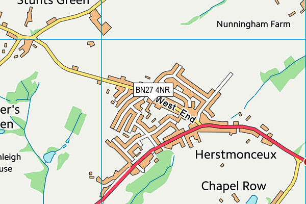 BN27 4NR map - OS VectorMap District (Ordnance Survey)