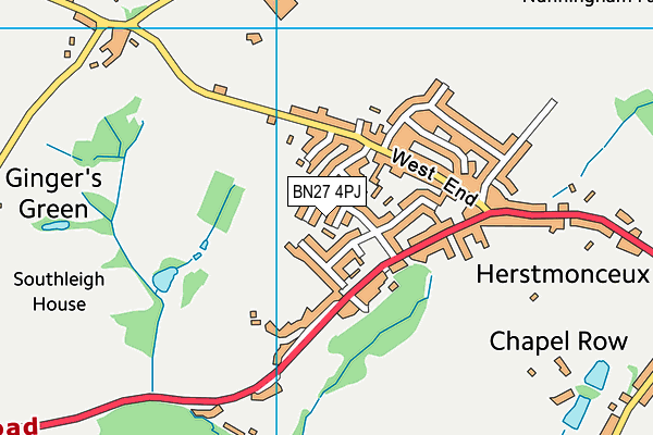 BN27 4PJ map - OS VectorMap District (Ordnance Survey) BN27 4PJ map - OS VectorMap District (Ordnance Survey)