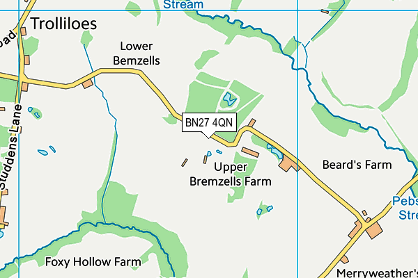 BN27 4QN map - OS VectorMap District (Ordnance Survey) BN27 4QN map - OS VectorMap District (Ordnance Survey)