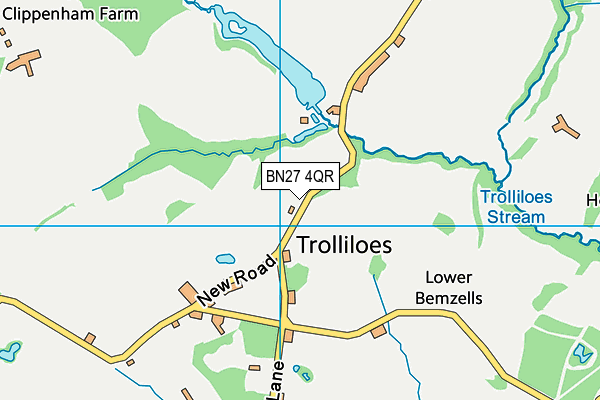 BN27 4QR map - OS VectorMap District (Ordnance Survey) BN27 4QR map - OS VectorMap District (Ordnance Survey)