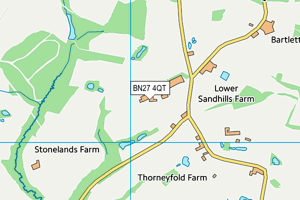 BN27 4QT map - OS VectorMap District (Ordnance Survey) BN27 4QT map - OS VectorMap District (Ordnance Survey)