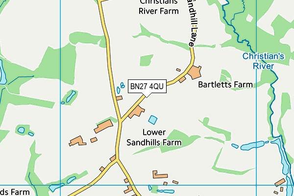 BN27 4QU map - OS VectorMap District (Ordnance Survey) BN27 4QU map - OS VectorMap District (Ordnance Survey)