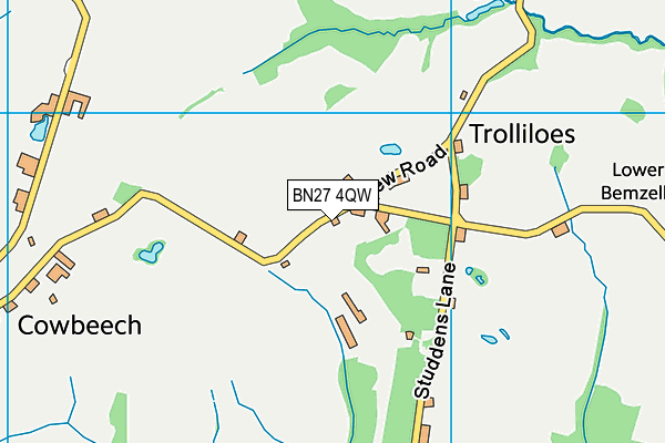 BN27 4QW map - OS VectorMap District (Ordnance Survey) BN27 4QW map - OS VectorMap District (Ordnance Survey)
