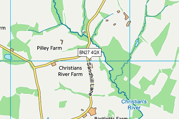 BN27 4QX map - OS VectorMap District (Ordnance Survey) BN27 4QX map - OS VectorMap District (Ordnance Survey)
