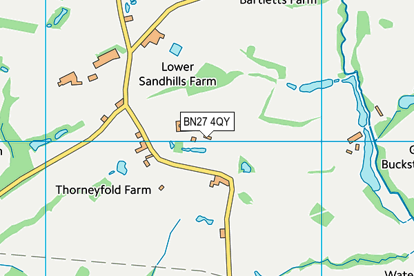 BN27 4QY map - OS VectorMap District (Ordnance Survey) BN27 4QY map - OS VectorMap District (Ordnance Survey)