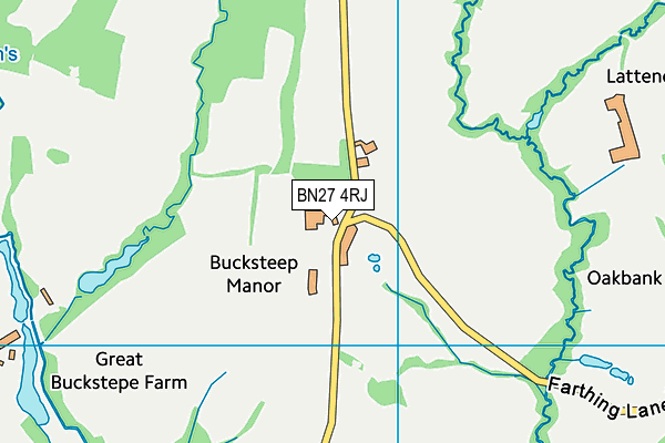 BN27 4RJ map - OS VectorMap District (Ordnance Survey) BN27 4RJ map - OS VectorMap District (Ordnance Survey)