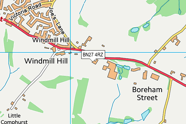BN27 4RZ map - OS VectorMap District (Ordnance Survey) BN27 4RZ map - OS VectorMap District (Ordnance Survey)
