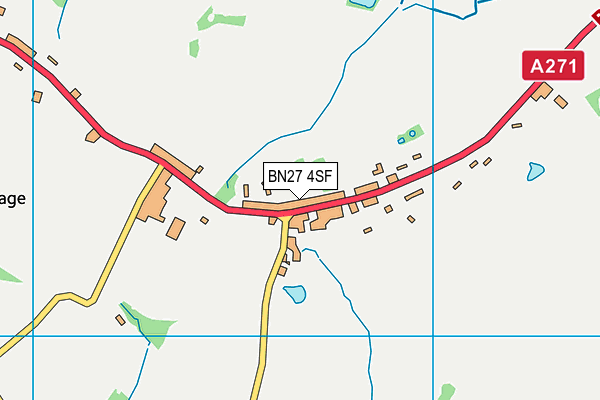 BN27 4SF map - OS VectorMap District (Ordnance Survey) BN27 4SF map - OS VectorMap District (Ordnance Survey)