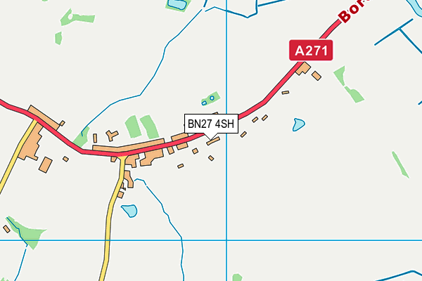 BN27 4SH map - OS VectorMap District (Ordnance Survey) BN27 4SH map - OS VectorMap District (Ordnance Survey)