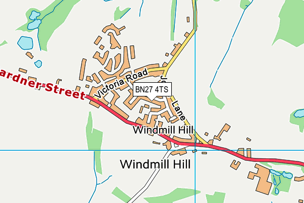 BN27 4TS map - OS VectorMap District (Ordnance Survey) BN27 4TS map - OS VectorMap District (Ordnance Survey)