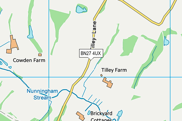 BN27 4UX map - OS VectorMap District (Ordnance Survey) BN27 4UX map - OS VectorMap District (Ordnance Survey)