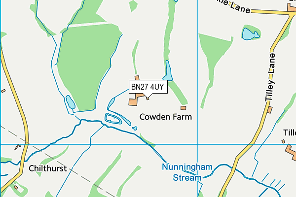 BN27 4UY map - OS VectorMap District (Ordnance Survey) BN27 4UY map - OS VectorMap District (Ordnance Survey)
