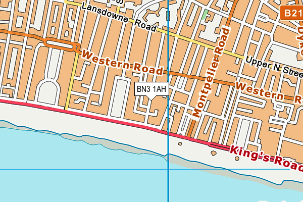 BN3 1AH map - OS VectorMap District (Ordnance Survey) BN3 1AH map - OS VectorMap District (Ordnance Survey)