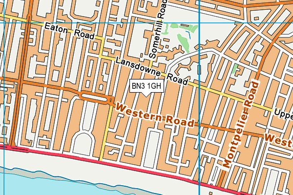 BN3 1GH map - OS VectorMap District (Ordnance Survey) BN3 1GH map - OS VectorMap District (Ordnance Survey)