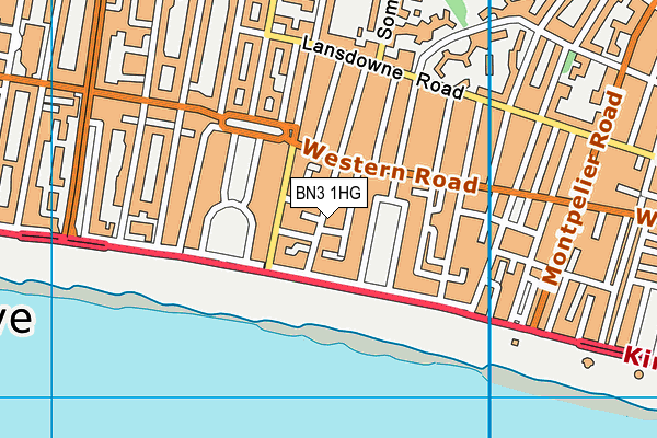 BN3 1HG map - OS VectorMap District (Ordnance Survey)