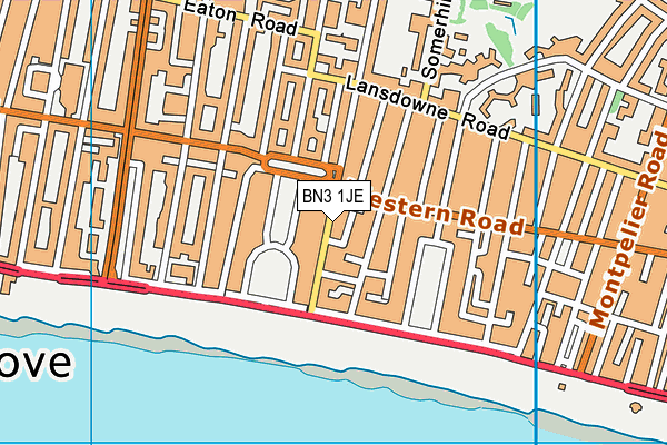 BN3 1JE map - OS VectorMap District (Ordnance Survey) BN3 1JE map - OS VectorMap District (Ordnance Survey)