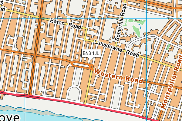 BN3 1JL map - OS VectorMap District (Ordnance Survey) BN3 1JL map - OS VectorMap District (Ordnance Survey)