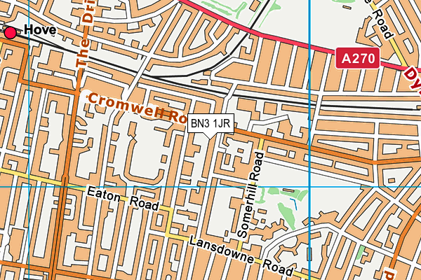 BN3 1JR map - OS VectorMap District (Ordnance Survey)