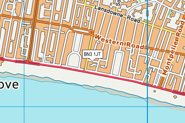 BN3 1JT map - OS VectorMap District (Ordnance Survey)