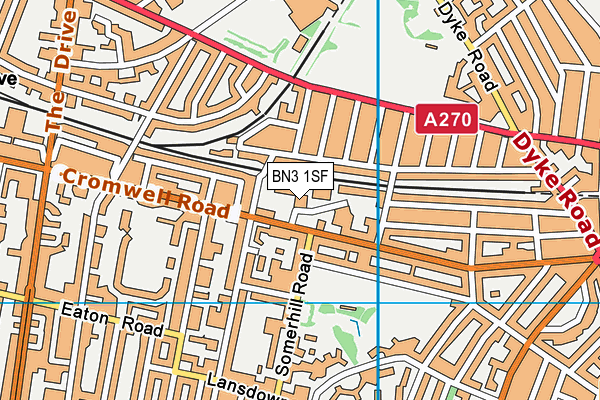 BN3 1SF map - OS VectorMap District (Ordnance Survey) BN3 1SF map - OS VectorMap District (Ordnance Survey)