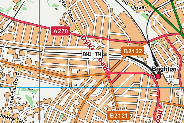 BN3 1TN map - OS VectorMap District (Ordnance Survey) BN3 1TN map - OS VectorMap District (Ordnance Survey)
