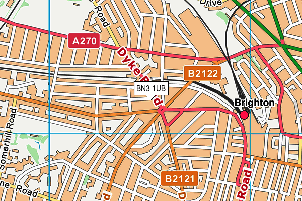 BN3 1UB map - OS VectorMap District (Ordnance Survey) BN3 1UB map - OS VectorMap District (Ordnance Survey)