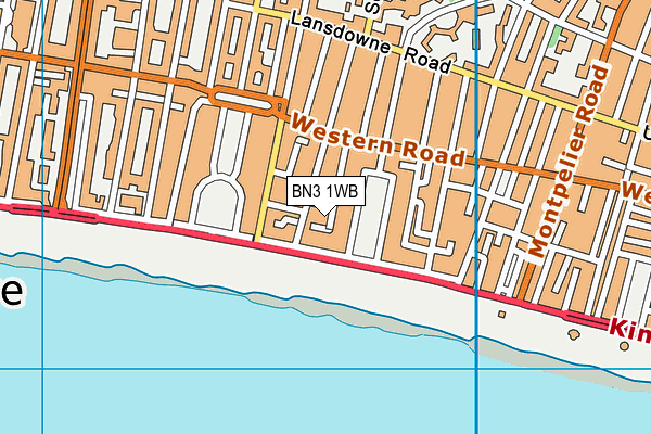 BN3 1WB map - OS VectorMap District (Ordnance Survey)