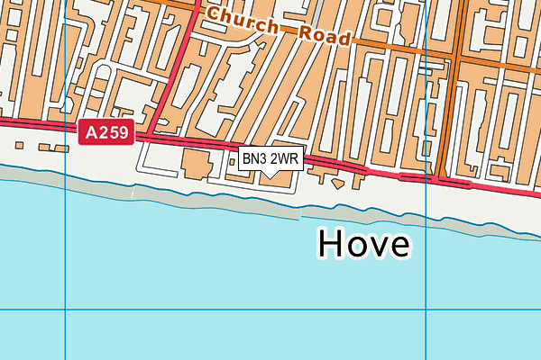 BN3 2WR map - OS VectorMap District (Ordnance Survey) BN3 2WR map - OS VectorMap District (Ordnance Survey)