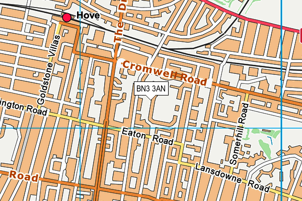 BN3 3AN map - OS VectorMap District (Ordnance Survey) BN3 3AN map - OS VectorMap District (Ordnance Survey)