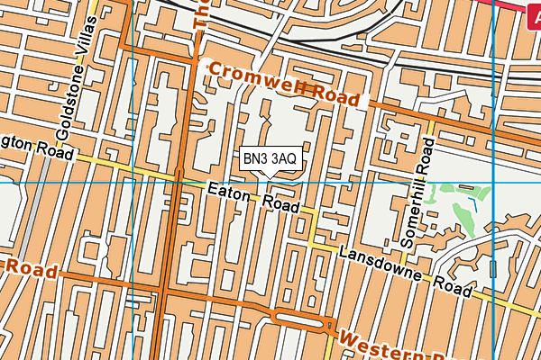 BN3 3AQ map - OS VectorMap District (Ordnance Survey) BN3 3AQ map - OS VectorMap District (Ordnance Survey)