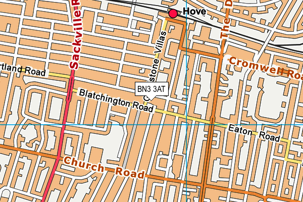 BN3 3AT map - OS VectorMap District (Ordnance Survey) BN3 3AT map - OS VectorMap District (Ordnance Survey)
