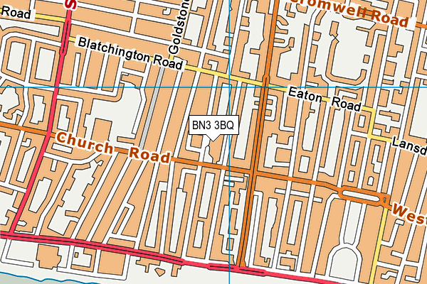 BN3 3BQ map - OS VectorMap District (Ordnance Survey) BN3 3BQ map - OS VectorMap District (Ordnance Survey)