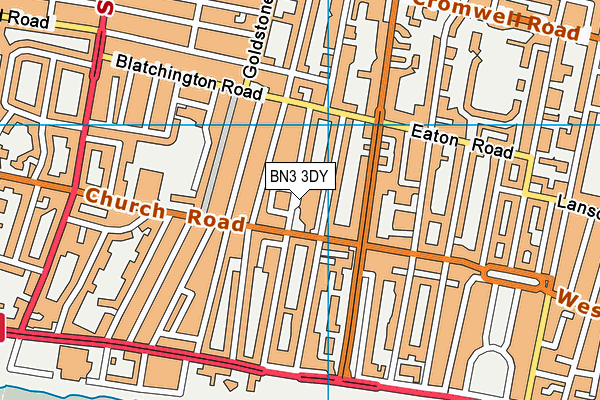 BN3 3DY map - OS VectorMap District (Ordnance Survey) BN3 3DY map - OS VectorMap District (Ordnance Survey)