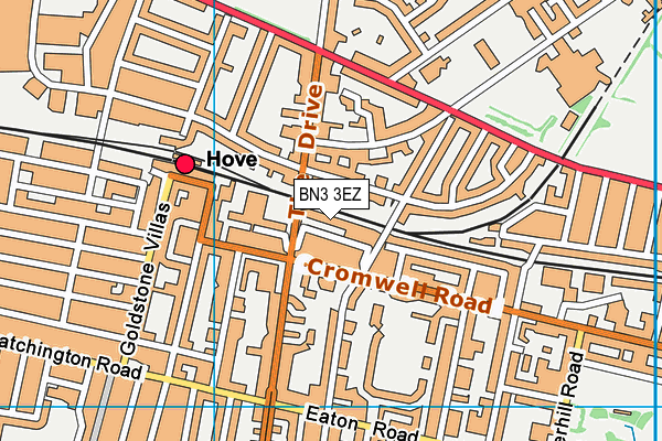 BN3 3EZ map - OS VectorMap District (Ordnance Survey) BN3 3EZ map - OS VectorMap District (Ordnance Survey)